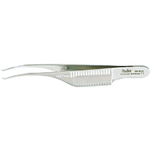 MILTEX TROUTMAN-BARRAQUER Colibri Type Cornael Utility Forceps, 3" (7.6 cm), 1 X 2 teeth, 0.12 mm, tying platform. MFID: 18-828