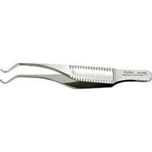 MILTEX BOTVIN Iris Forceps,2-7/8" (7.3 cm), fine cross-serrated tips, 0.5 mm wide. MFID: 18-829