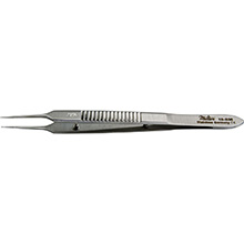 MILTEX BONN Micro Suturing Forceps, 3-3/4" (9.5 cm), 1 X 2 teeth, 0.12 mm, tying platform. MFID: 18-836