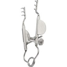 MILTEX MELLER Lacrimal Sac Retractor, 2-7/8" (7.3 cm), 3 X 3 prongs 3 mm deep. MFID: 18-84