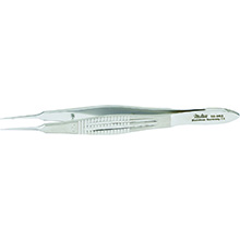 MILTEX CASTROVIEJO Micro Suturing Forceps 4" (10.2 cm) with 11mm wide handles, 1x2 teeth 0.12mm, tying platform. MFID: 18-953