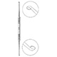 MILTEX HOUSE Curette, 7" (180mm), Light Angle, Oval Cups, 2.5mm x 3mm and 2mm x 2.5mm. MFID: 19-2528