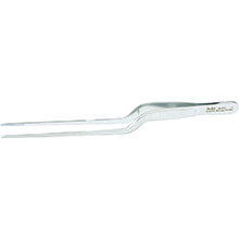 MILTEX JANSEN Ear Forceps, 6-1/4" (15.9 cm), bayonet shape, very delicate with 2 mm wide serrated tips. MFID: 19-371