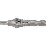 MILTEX HOUSE Cutoff Adaptor, 4 mm tubing end, for use with ROSEN Suction Tubes, stainless steel. MFID: 19-540
