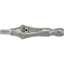 MILTEX HOUSE Cutoff Adaptor, 4 mm tubing end, for use with ROSEN Suction Tubes, stainless steel. MFID: 19-540