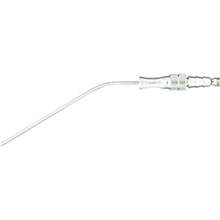 MILTEX FRAZIER Suction Tube, 7" (175mm), 8 French, 2.5mm, with finger cut-off, angled. MFID: 19-573