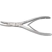 MILTEX BEYER Rongeur, 7" (17.8 cm), double action, slightly curved jaws 3.5 mm wide. MFID: 19-844