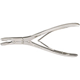 MILTEX RUSKIN Rongeur, double action, 7-1/4" (18.4 cm) long, curved 7 mm bite jaws. MFID: 19-856