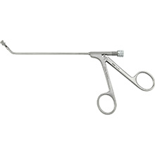 MILTEX Pear Shaped Cup Forceps, 3-15/16" (10 cm) working length, horizontal opening 45 degree, luer lock port/cleaning. MFID: 20-1032