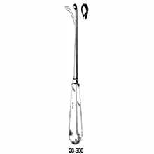 MILTEX HALLE Ethmoid Curette, 8-1/2" (21.6 cm), stainless oval cup on malleable copper shaft. MFID: 20-300