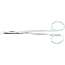 MILTEX FOMON Scissors, Saber Back, slightly curved, semi-sharp outer edges. MFID: 21-600