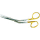 MILTEX FOMON Dorsal Scissors, 5-1/2", angular, TC blades, one blade serrated, Carb-N-Sert. MFID: 21-604TC