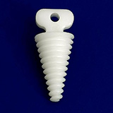 MILTEX MAUNDER Oral Screw, white plastic. MFID: 2-20