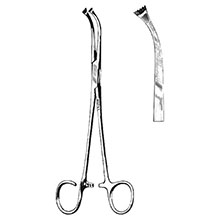 MILTEX COLVER Tonsil Seizing Forceps, 7-1/2" (190mm), One Open Ring, curved. MFID: 22-558