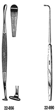 MILTEX MORRISON-HURD Tonsil Dissector & Pillar Retractor, 9" (22.9 cm), flat handle, 8 X 25 mm serrated blades. MFID: 22-856
