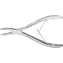 MILTEX Oral Surgery Rongeur 6" (15.2cm) No. 5S Pattern, side cutting, slightly curved. MFID: 22D-428
