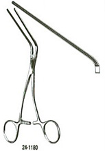 MILTEX DEBAKEY Peripheral Vascular Clamp, 6-1/2" (167mm), angular, 65mm jaws. MFID: 24-1180