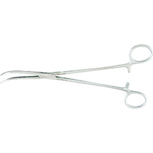 MILTEX RUMEL Thoracic Artery Forceps 9" (227mm), Medium Curve, 2.5mm tip. MFID: 25-782