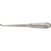 MILTEX SPRATT Bone Curette, angled, oval cup, Size 0, 9" (22.9cm). MFID: 26-1729