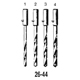 MILTEX Replacement Points for STILLE pattern drills, twist drills, 2.5mm. MFID: 26-44-1