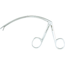 MILTEX Tendon Pulling Forceps, 5" (127mm), Curved Shaft, Serrated Jaws. MFID: 27-1016