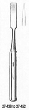 MILTEX HIBBS Osteotome, 9-1/2" (243mm), Straight, 19mm Wide Blade. MFID: 27-446