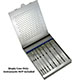 MILTEX Sterilizer-Storage Case, 5-1/2" X 6-1/2" (16.5 cm) x 1/2" (1.3 cm), fitted to hold 9 SWISS pattern Osteotomes 2 mm to 20 mm. MFID: 27-609