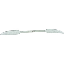 MILTEX PUTTI Bone Rasp, 10-1/2" (26.7 cm), flat ends, one side curved on flat, other one curved sideways. MFID: 27-700