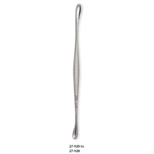 MILTEX VOLKMAN Double Ended Curette, 6-1/2" (16.5 cm) long, oval cup 8 X 14 mm & round cup 10 mm diameter. MFID: 27-926