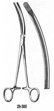 MILTEX YOUNG Renal Pedicle Clamp, 9-1/4" (235mm), Curved. MFID: 29-300