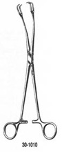 MILTEX SCHROEDER Uterine Vulsellum Forceps, 10" (25.4 cm), curved sideways. MFID: 30-1010