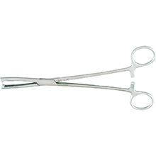 MILTEX JACOBS Uterine Vulsellum Forceps, 8-1/2" (21.6 cm), straight, serrated jaws, 2 X 2 teeth. MFID: 30-1025