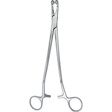 MILTEX THOMS-GAYLOR Uterine Biopsy Forceps, 9-1/2" (24.1 cm), angled shank, curved jaws, 5 mm bite, interfitted cups. MFID: 30-1410