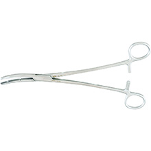 MILTEX HEANEY Hysterectomy Forceps, 9-3/4" (24.8 cm), extra heavy pattern, double tooth, curved. MFID: 30-1715