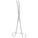 MILTEX PEAN Hysterectomy Forceps, 10-1/4" (26 cm), curved with longitudinal serrations. MFID: 30-1815