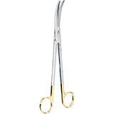 MILTEX Z-Type Hysterectomy/Parametrium Scissors, 9" (22.9cm) Curved, Carb-N-Sert Blades. MFID: 30-2102TC