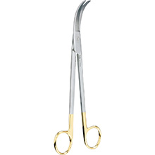 MILTEX Z-Type Hysterectomy/Parametrium Scissors, 9" (22.9cm) Full Curve, Carb-N-Sert Blades. MFID: 30-2103TC