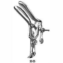 MILTEX GRAVES Improved Vaginal Speculum, medium size, 1-3/8" (3.5 cm) X 4" (10.2 cm), wide angle blades. MFID: 30-25