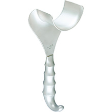 MILTEX DE LEE Universal Retractor, 9-1/2" (24.1 cm), blade 2-3/4" (7 cm) X 2" (5.1 cm). MFID: 30-340