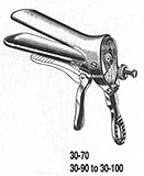 MILTEX CUSCO Vaginal Speculum, extra narrow, side screw, 3/4" (1.9 cm) X 3 1/4" (8.3 cm). MFID: 30-70