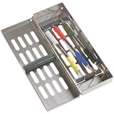 MILTEX Instrument Storage System, Slimline Series without Mat, Single Hinge Design, Size: 7 x 2-5/8 x 11/16. MFID: 3-072007