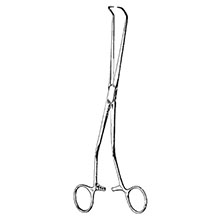 MILTEX KAHN Tenaculum Forceps, 9-1/2" (24.1 cm), angled jaws & bent shank. MFID: 30-970