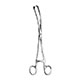 MILTEX TEALE Vulsellum Forceps, 10" (25.4 cm), curved sideways, 3 X 4 teeth, 5 mm wide. MFID: 30-997