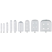 MILTEX Tip-It Instrument Protectors, Assorted Sizes, Clear, Vented, 50/Pack. MFID: 3-2510C