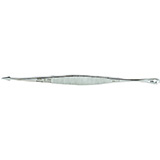MILTEX SAALFELD Comedone Extractor, 4-1/4" (108mm), Double-Ended, Spoon End 4.6mm wide, Acne Lancet End 2.7mm wide. MFID: 33-206