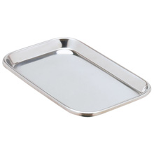 MILTEX Instrument Tray, 10" x 6-1/2" x 23/32", Rolled Edge. MFID: 3-934