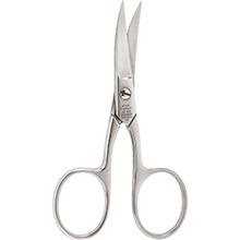 MILTEX Nail Scissors, 3-1/2" (8.9 cm), curved blades, chrome. MFID: 40-425