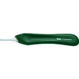 MILTEX no. 5 Knife Handle, 5" (126mm), Green Plastic with Stainless Tip, Fits Blade Sizes 10, 11, 12, 12B, 15 & 15C. MFID: 4-18