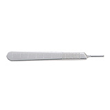 MILTEX no.3 Scalpel Handle, 5" (127mm), mm and cm Graduations, extra fine, Nickel Plated, Fits Blade Sizes 10, 11, 12, 12B, 15 & 15C. MFID: 4-7R