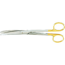 MILTEX MAYO Dissecting Scissors, 6-3/4" (17.1cm), curved, standard beveled blades, Carb-N-Sert. MFID: 5-126TC